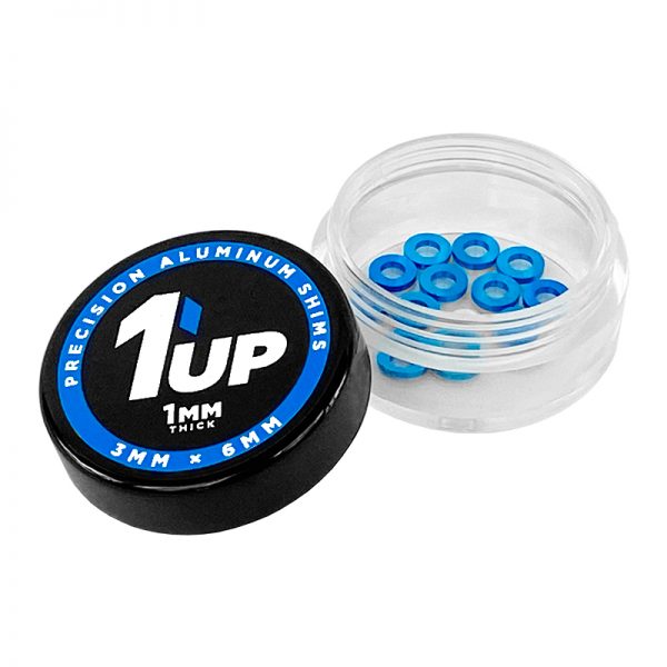 3x6x1mm Precision Aluminum Shims, Blue, (12 pcs)