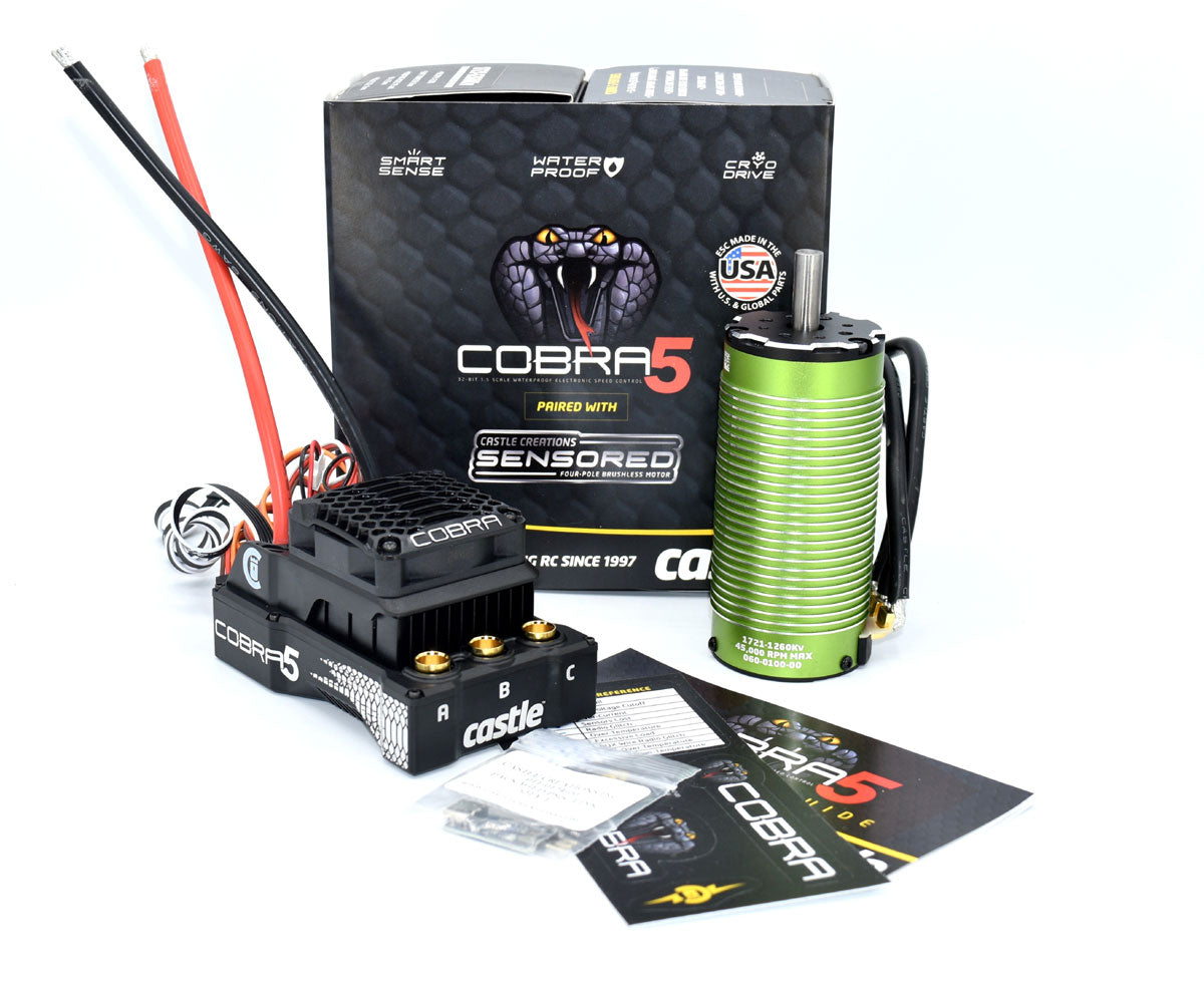 Cobra 5, 8S, 33.6V ESC, 20A PEAK BEC w/1721-1260KV