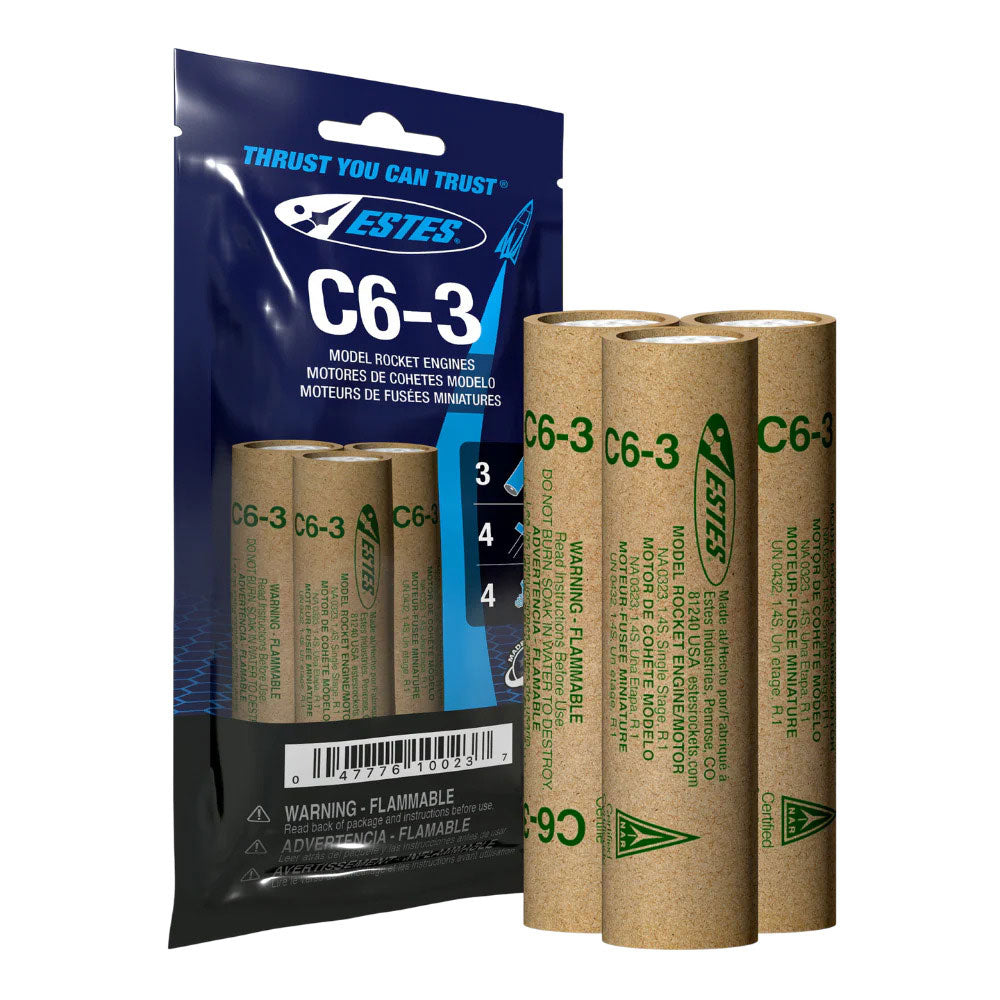C6-3 Model Rocket Engines (3pk)