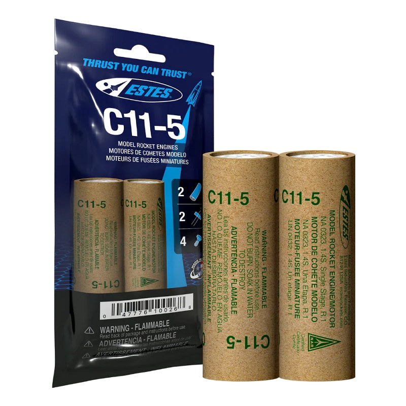 C11-5 Model Rocket Engines, (2pk)