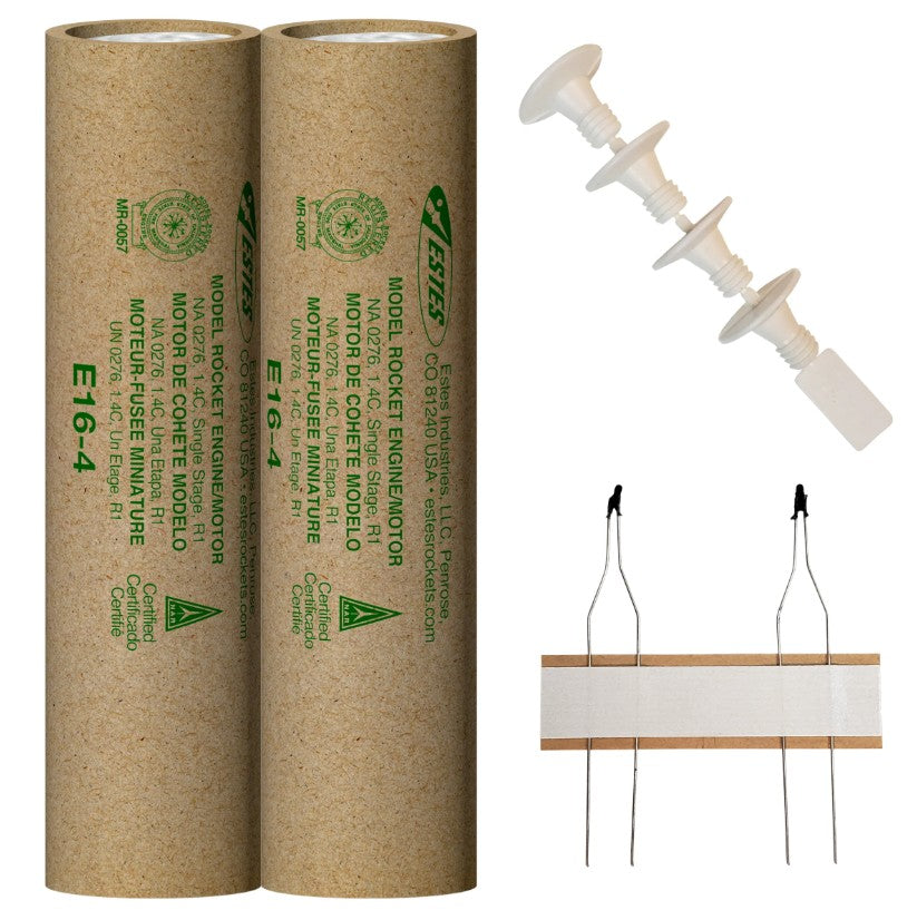 E16-4 29mm Model Rocket Engines (2pk)