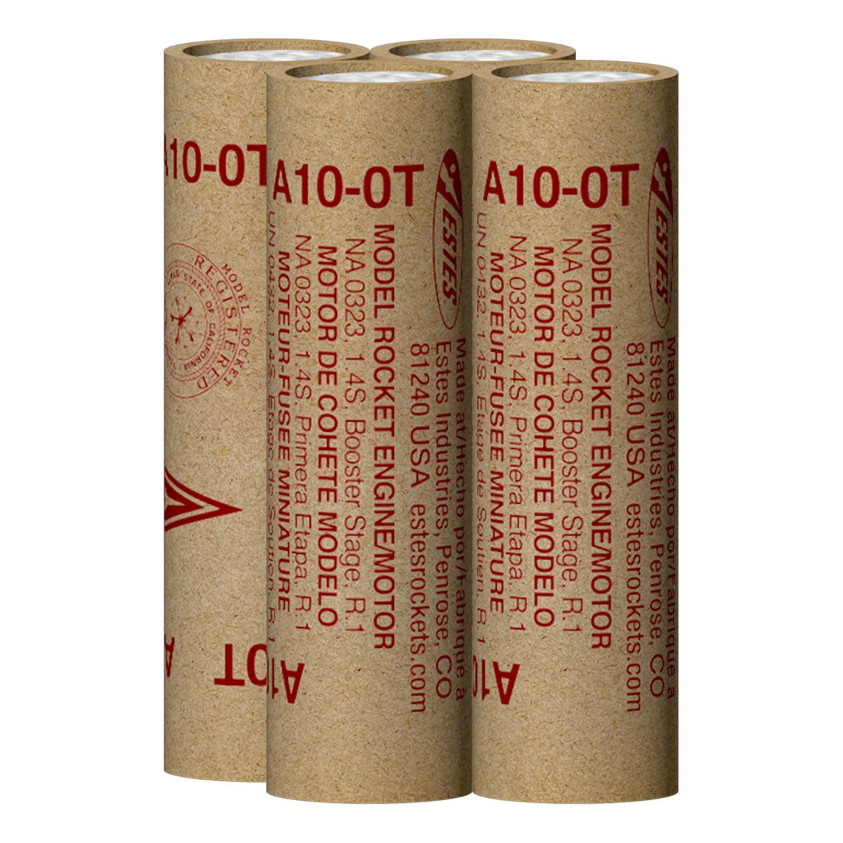 A10-0T Model Rocket Engines, (4pk)