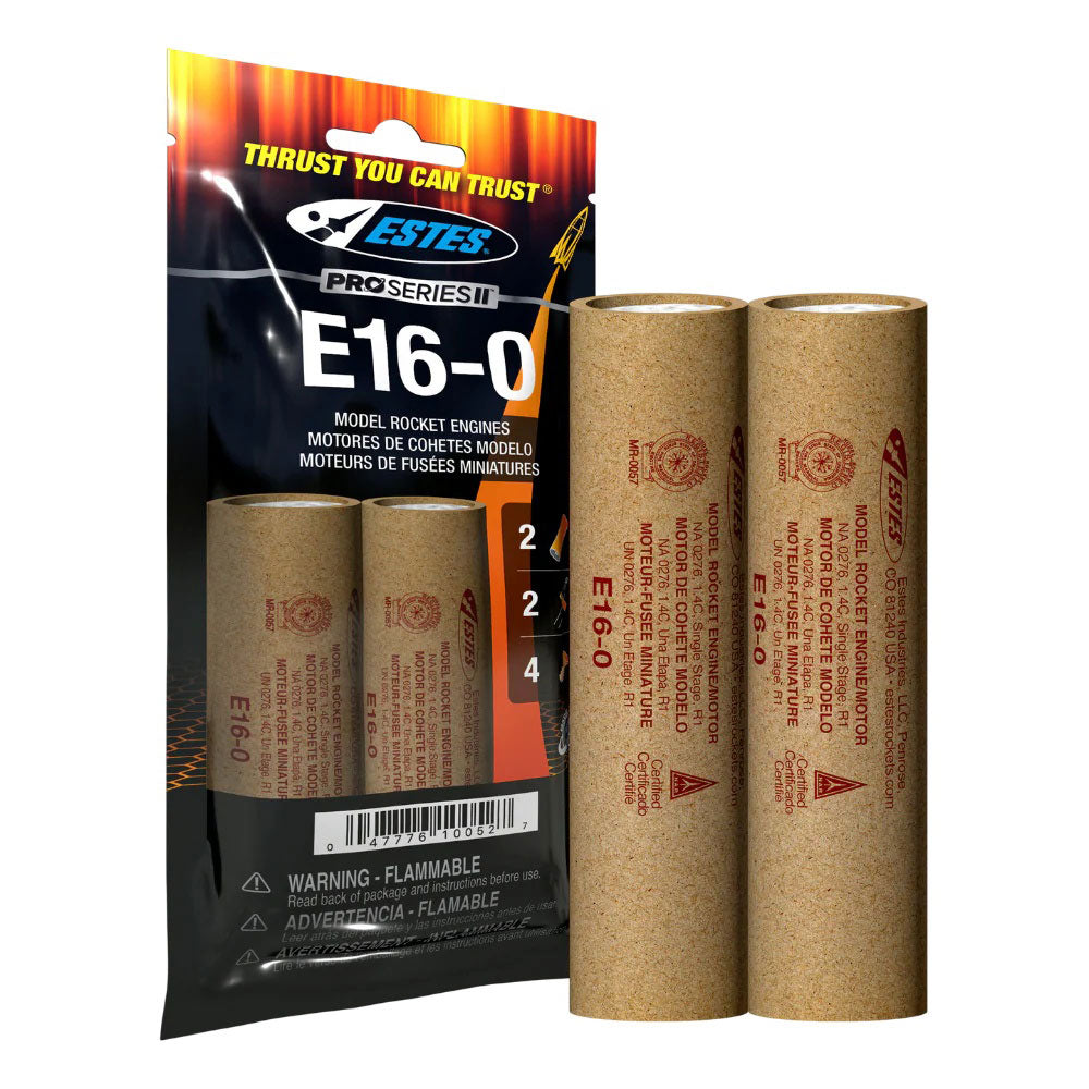 E16-0 29mm Model Rocket Engines (2pk)
