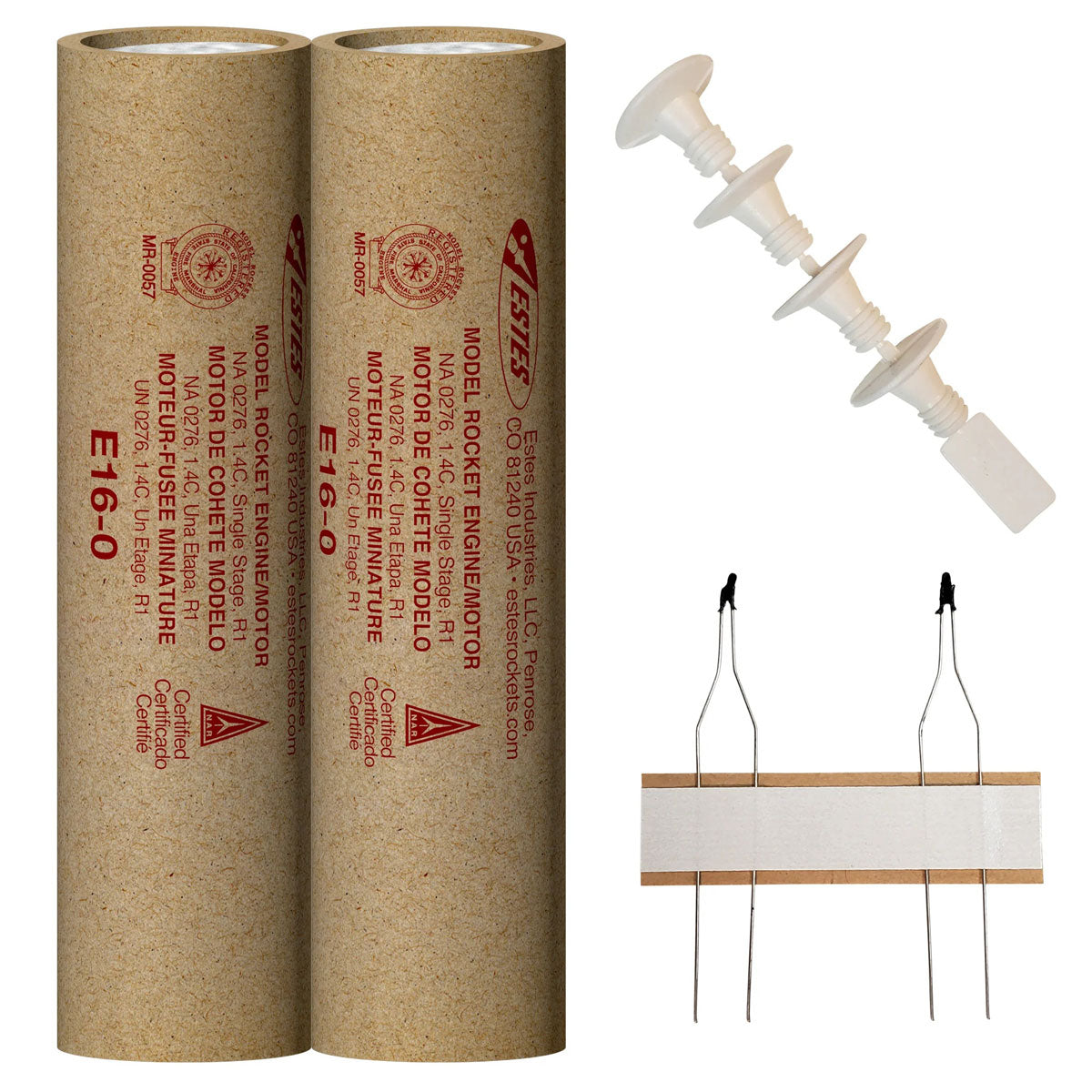 E16-0 29mm Model Rocket Engines (2pk)