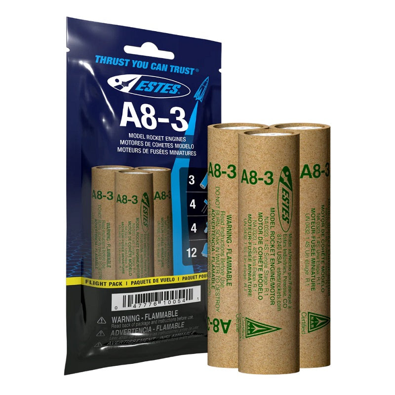 A8-3 Model Rocket Engine FP (Flight Pack)
