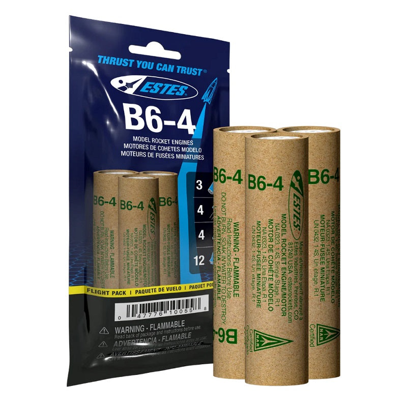 B6-4 Model Rocket Engine FP (Flight Pack)