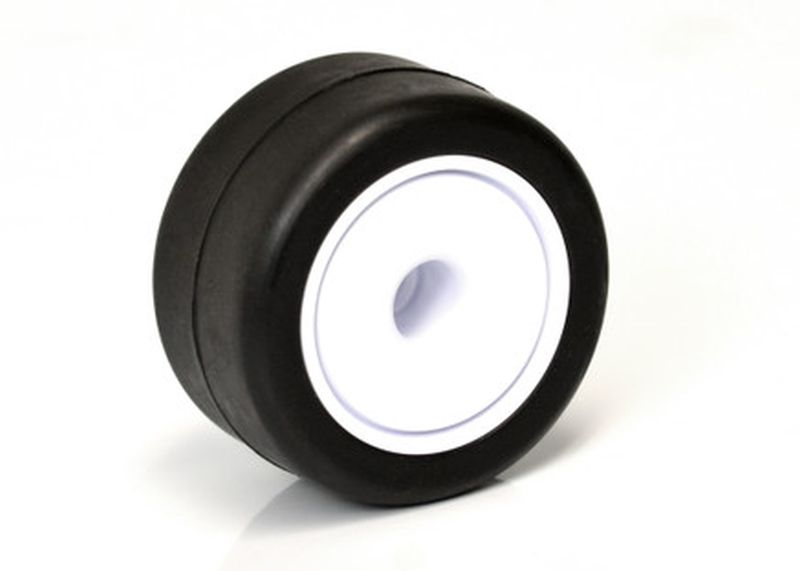 F1 1/10 Disk Wheels, Front, White, 1 Pair for Use with F1