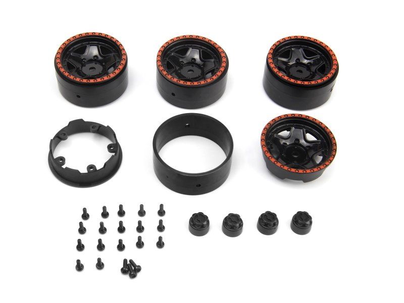 CL-5 Beadlock Wheel 1.2in (Red/4pcs)