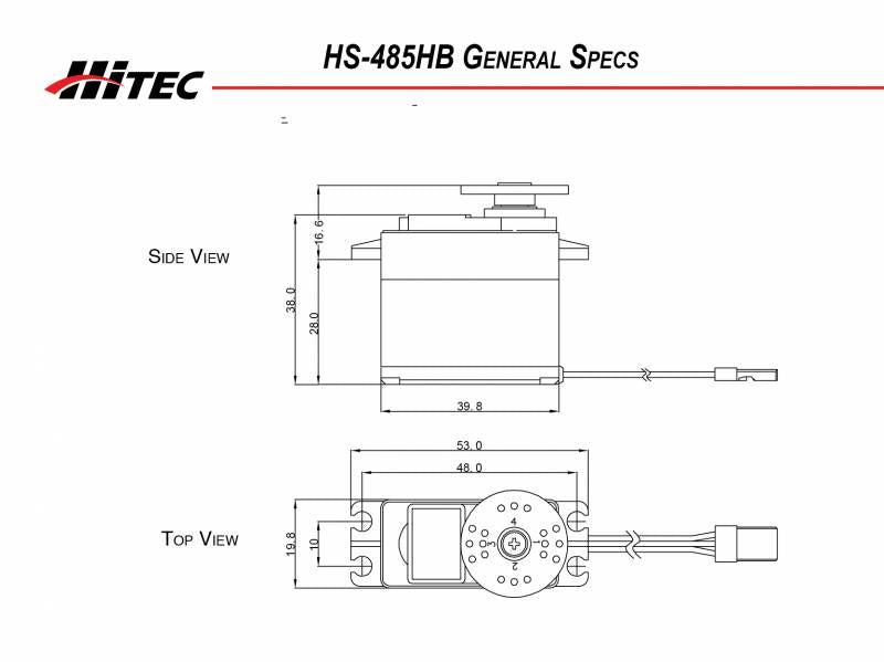 HS-485HB Karbonite Gear Ball Bearing Servo .17sec/89oz