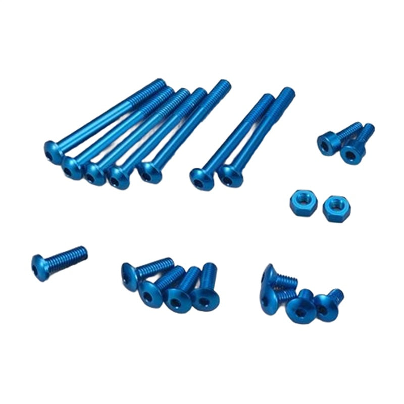 Aluminum Screw Set B, Blue, for EX-RR/EX-2/LDT/Next