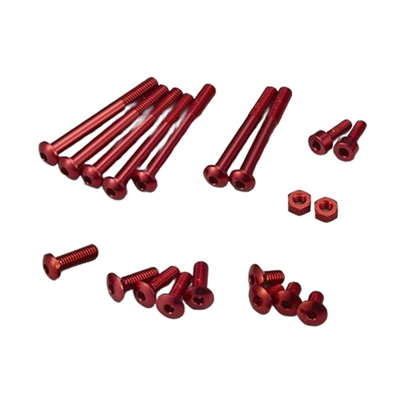 Aluminum Screw Set B, Red, for EX-RR/EX-2/LDT/Next
