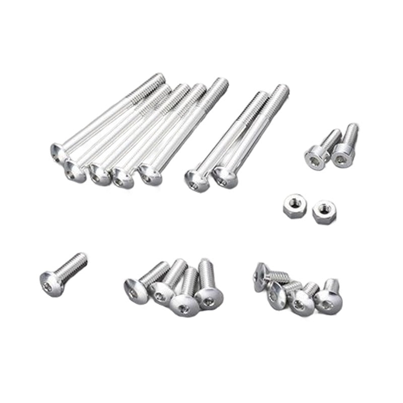 Aluminum Screw Set B, Silver, for EX-RR/EX-2/LDT/Next
