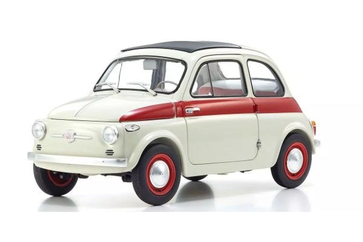 1/18 Fiat NOUVA 500 Sport Light Gray/Red Line Diecast