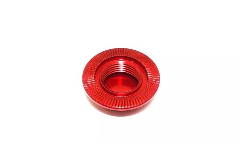 Wheel Nut (Red / 4pcs / Flange Cap / Serration)