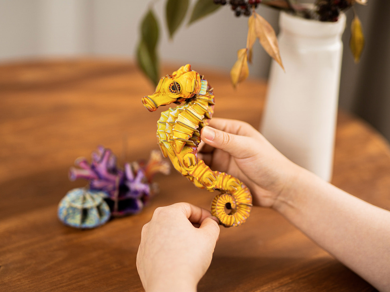 Seahorse 3D Kraft Paper Puzzle