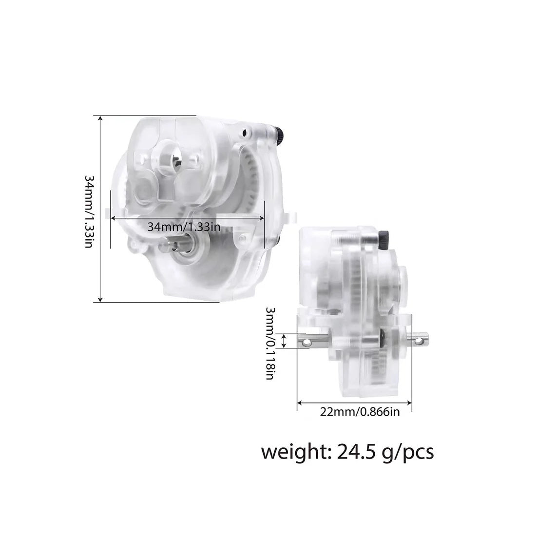 Complete Transmission with Acrylic Housing for Traxxas
