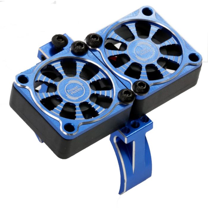 1/10 Aluminum Heatsink Mount 30mm Twin Turbo Cooling Fans