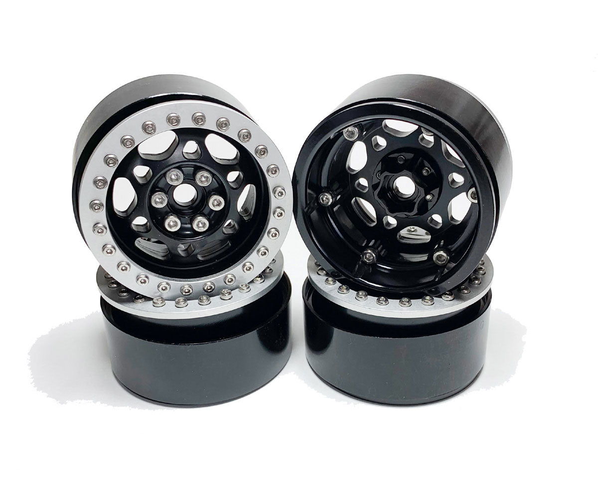 2.2" Aluminum Beadlock Crawler Wheels Silver (4pcs)