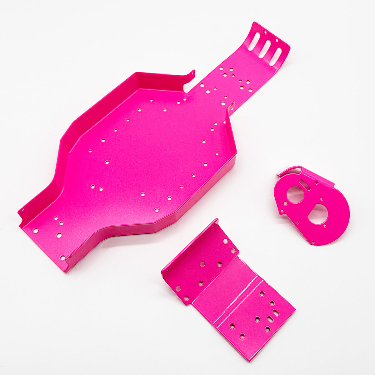 Authentic RC10 Chassis - Powdercoated in Retro Pink
