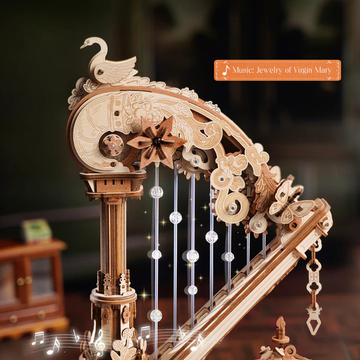 Magic Harp Music Box Wooden 3D Puzzle