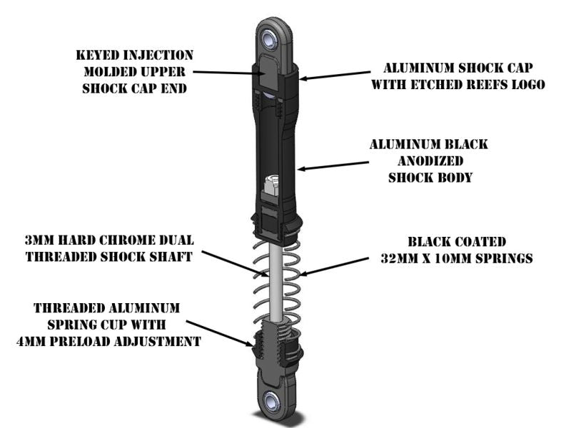 XP Aluminum Shocks 90mm (2pk)