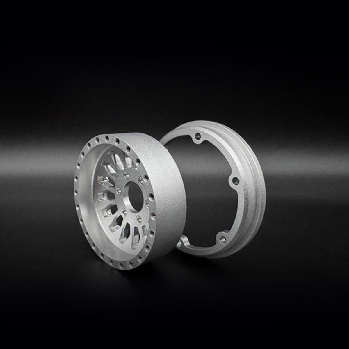 1.9 "Shield" Aluminum "Deep Dish" Beadlock Wheels w/Hubs