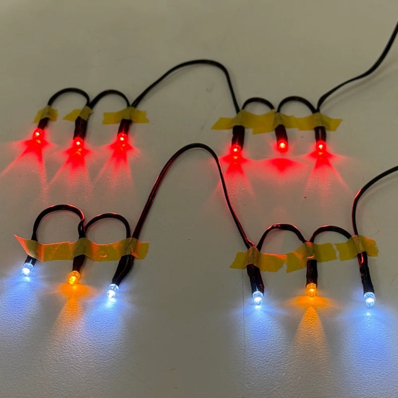 3mm Lights White (12 LED) 6 Red, 4 White, 2 Amber