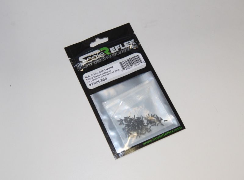 Black Mini Self Tapping Lexan Body Micro Screws (100pcs)