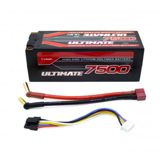 Ultimate Racing Graphene HV Lipo Battery Stick Pack 15.2v 7500 mah 120C (5mm Tubes)