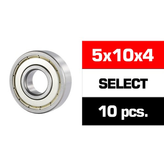 Ultimate Racing 5X10X4mm Select "HS" Metal Shielded Clutch Bearing Set (10PCS.)