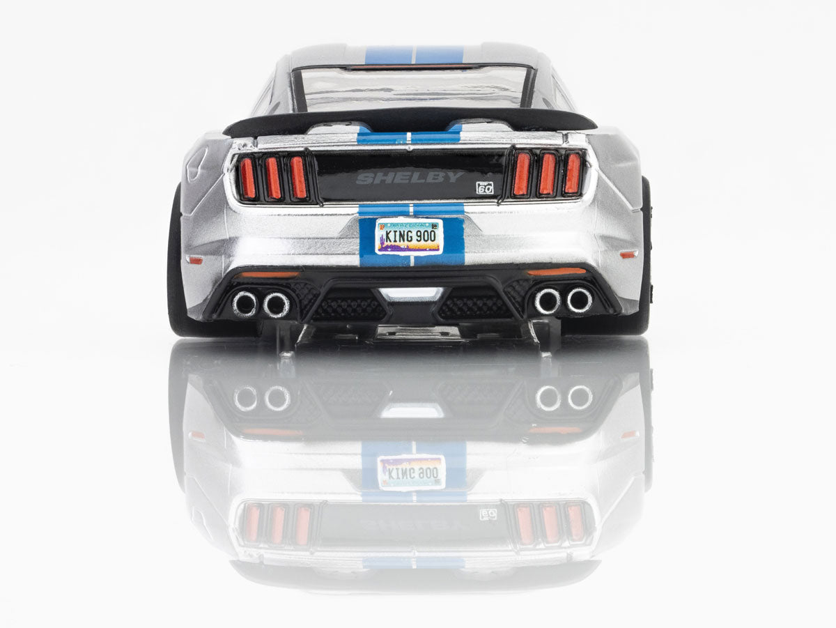2022 Mustang GT500KR, Silver/ Blue HO Scale Slot Car