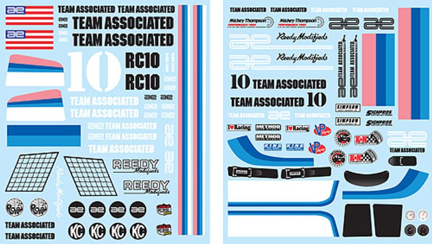 RC10 Classic Decal Sheet