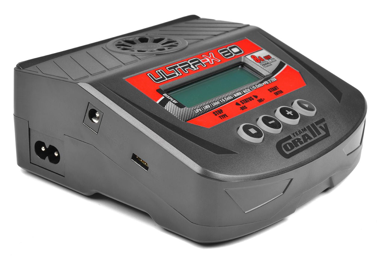 Ultra-X 80 AC/DC Balance Charger, 80W, 1-6S Lixx, 1-15