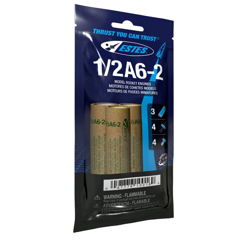 1/2A6-2 Model Rocket Engines, (3pk)