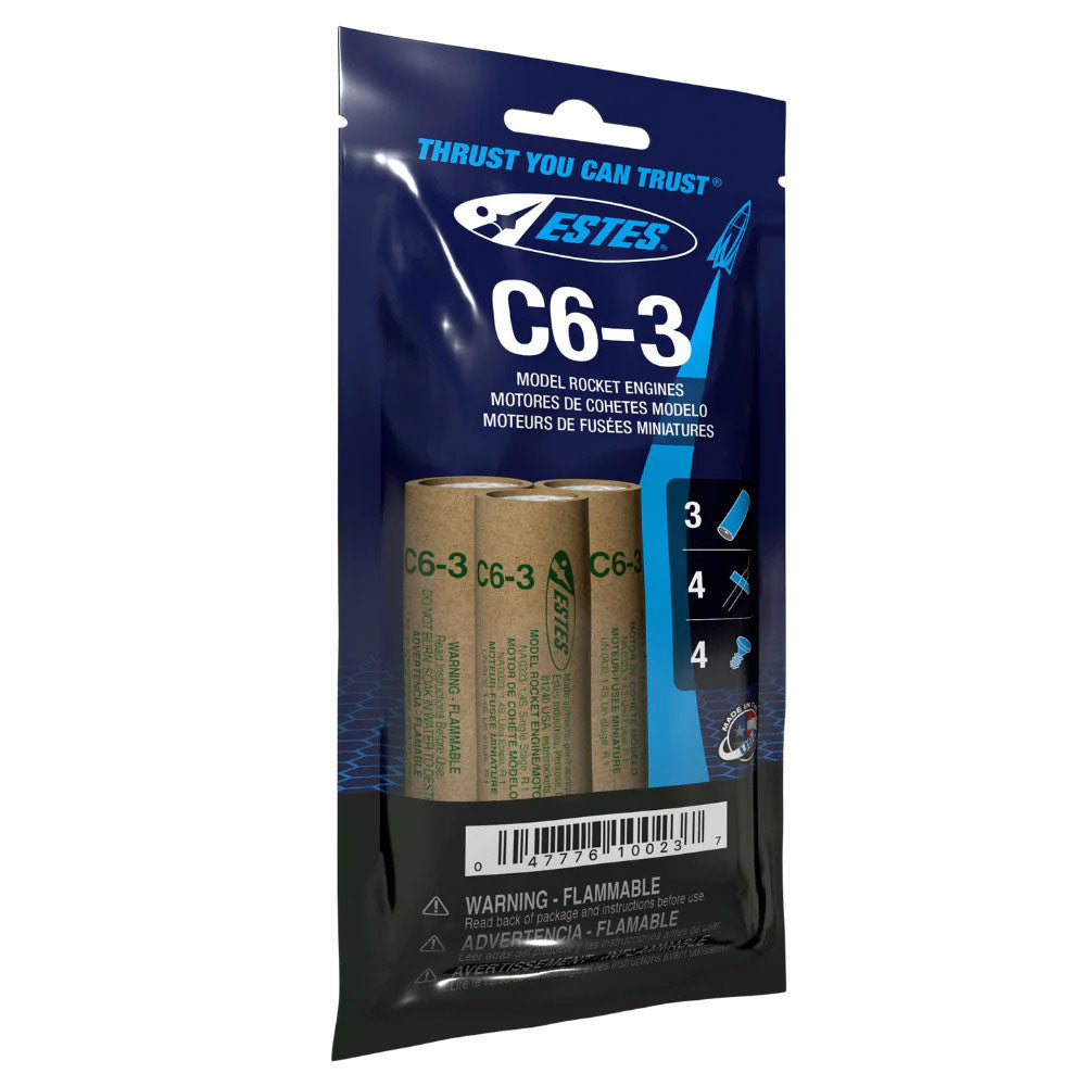 C6-3 Model Rocket Engines (3pk)