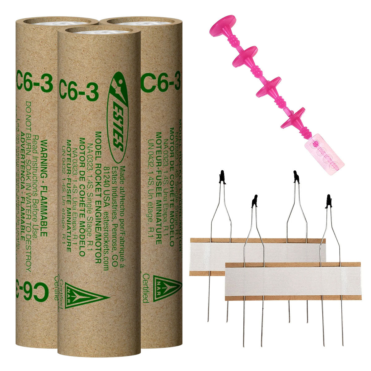 C6-3 Model Rocket Engines (3pk)