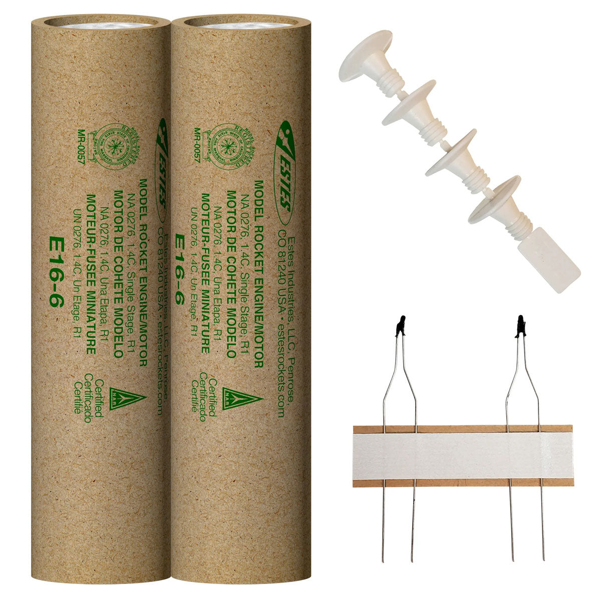E16-6 29mm Model Rocket Engine (2pk)