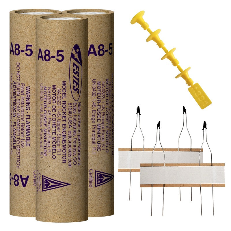 A8-5 Model Rocket Engines, (3pk)