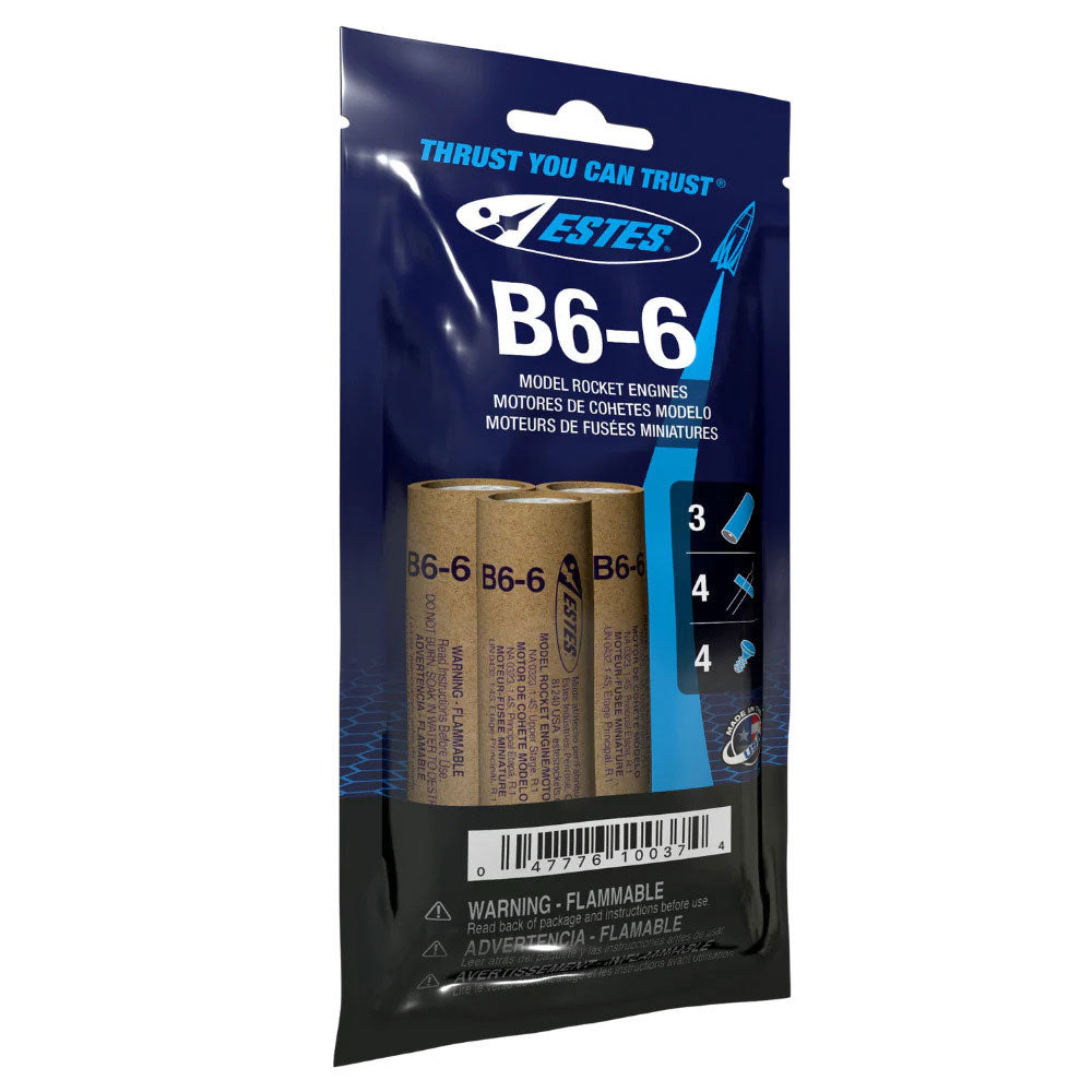 B6-6 Model Rocket Engines (3pk)