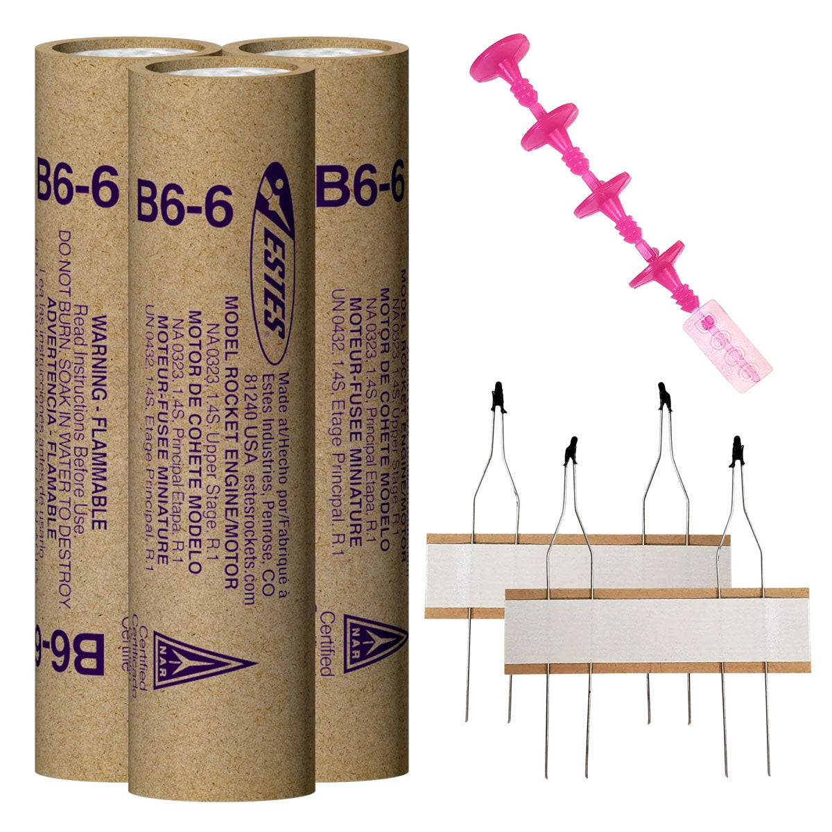 B6-6 Model Rocket Engines (3pk)