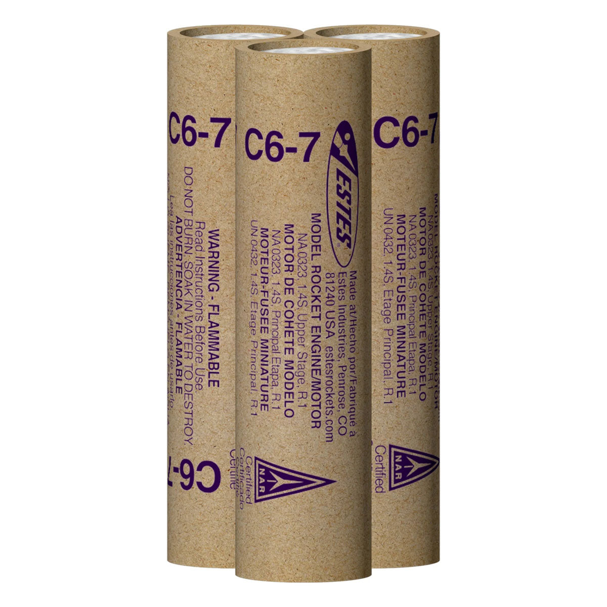 C6-7 Model Rocket Engines (3pk)