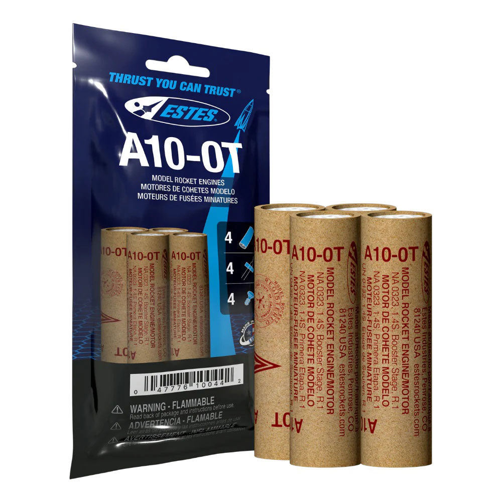 A10-0T Model Rocket Engines, (4pk)