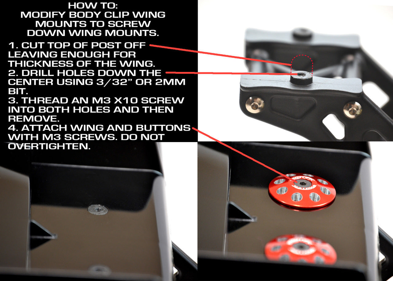 1/8 Red XL Wing Buttons 22mm (2)
