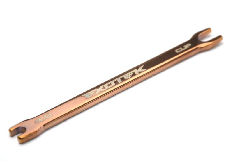 4mm Turnbuckle Wrench w/4.75 Cup Popper, Polished Steel