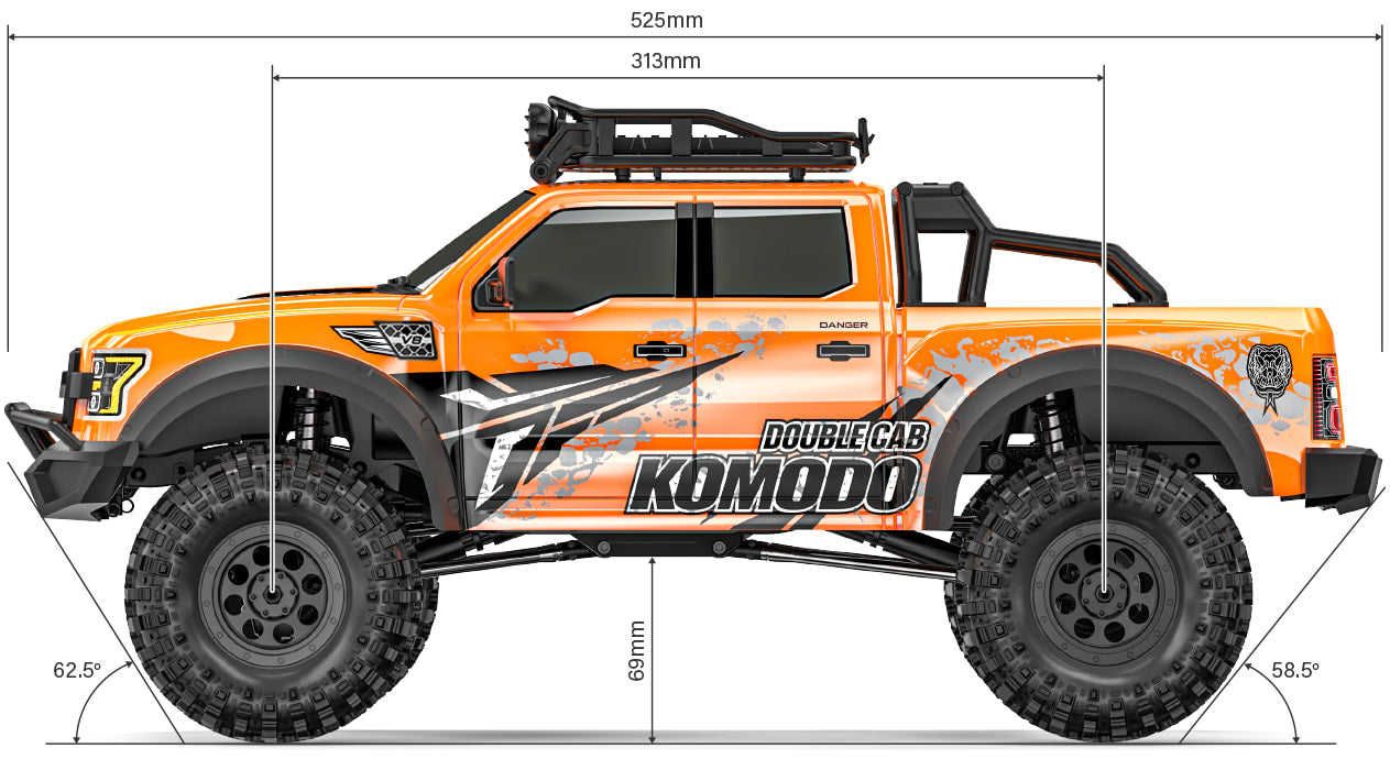1/10 GS02F KOMODO double cab TS Kit