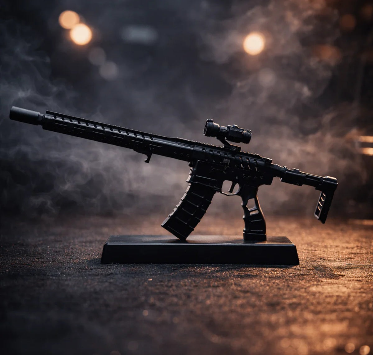 1/3 Scale Diecast AR15 Skeleton Model, Black