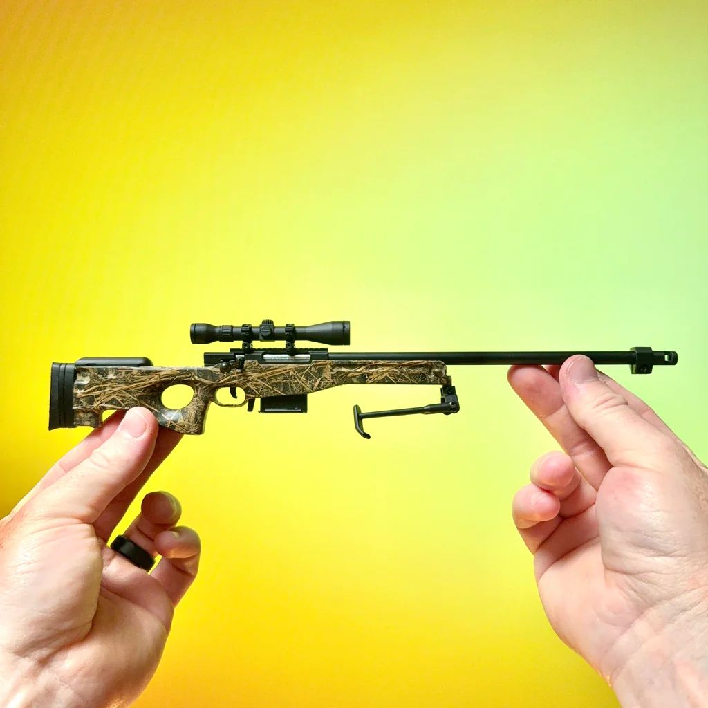 1/4 Scale Die Cast Sniper Rifle Model, Camo
