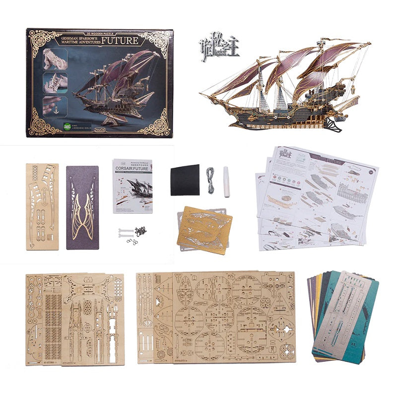 Future Sailing Ship - Purple