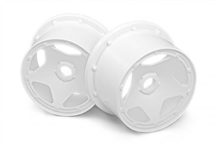 Super Star Wheel White (120X75mm/2pcs) - Baja 5B