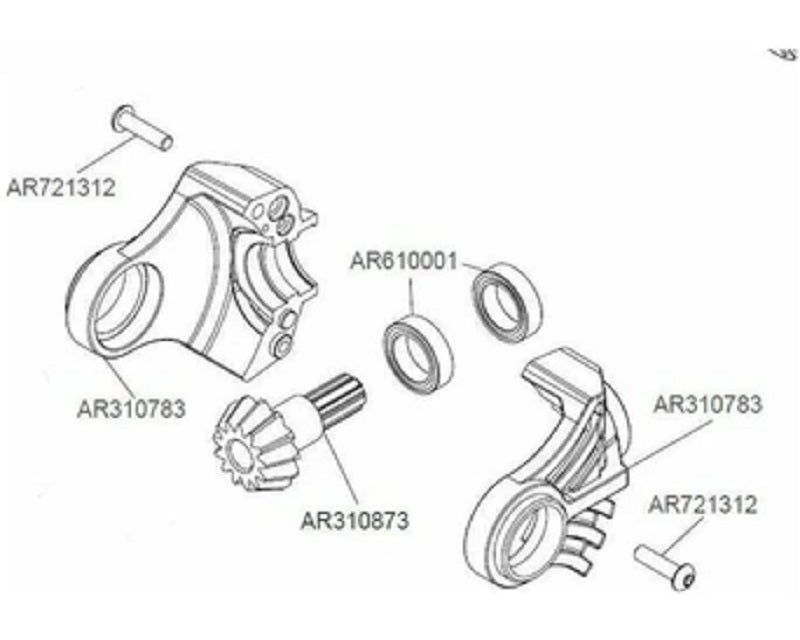 Aluminum Differential Yoke Set for Arrma 1:0 4x4